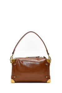 کیف زنانه قهوه‌ای بلند سوئیت چرمی مینی دری مد