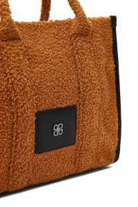 کیف زنانه قهوه‌ای بلند پشمی دری مد