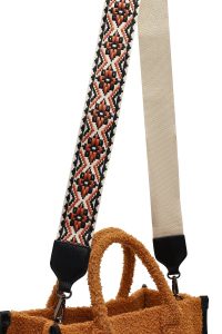 کیف زنانه قهوه‌ای بلند پشمی دری مد