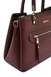 کیف زنانه قهوه‌ای بلند کلاسیک دری مد