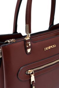 کیف زنانه قهوه‌ای بلند کلاسیک دری مد