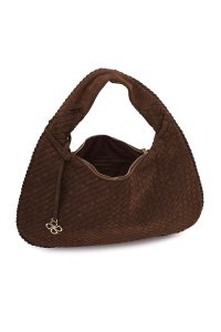 کیف زنانه قهوه‌ای بنددار سوئیت دری مد