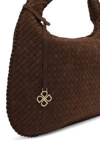 کیف زنانه قهوه‌ای بنددار سوئیت دری مد