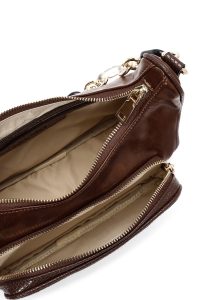 کیف زنانه قهوه‌ای دو بند دری مد