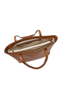 کیف زنانه قهوه‌ای چرمی دری مد