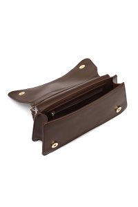 کیف زنانه قهوه‌ای کلاسیک بند زنجیری دری مد