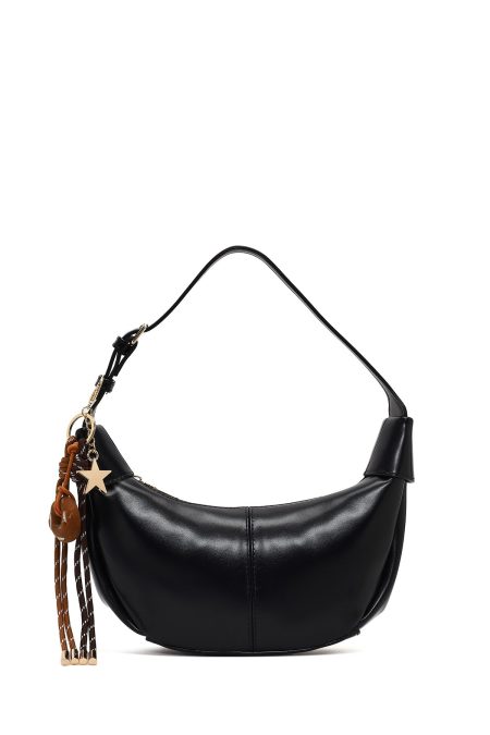 کیف زنانه مشکی با اکسسوری دری مد