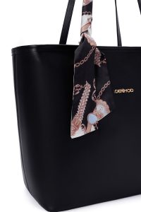 کیف زنانه مشکی با اکسسوری دری مد