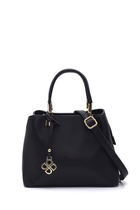 کیف زنانه مشکی بلند با جزئیات اکسسوری دری مد