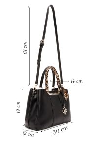 کیف زنانه مشکی بلند با جزئیات اکسسوری دری مد