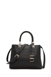 کیف زنانه مشکی بلند با جزئیات اکسسوری دری مد