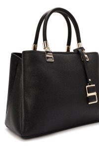 کیف زنانه مشکی بلند با جزئیات اکسسوری دری مد