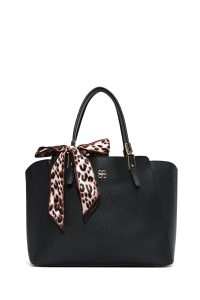 کیف زنانه مشکی بلند با جزئیات اکسسوری دری مد