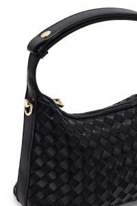 کیف زنانه مشکی بلند بافت مینی دری مد