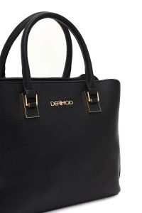 کیف زنانه مشکی بلند بنددار دری مد