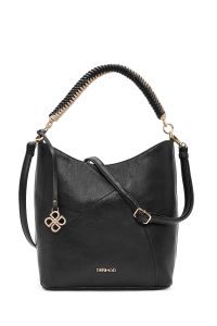 کیف زنانه مشکی بلند بنددار دری مد