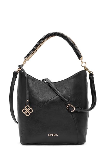 کیف زنانه مشکی بلند بنددار دری مد