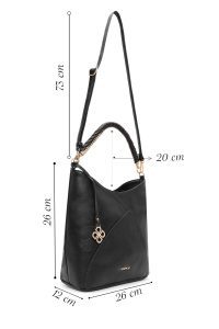 کیف زنانه مشکی بلند بنددار دری مد