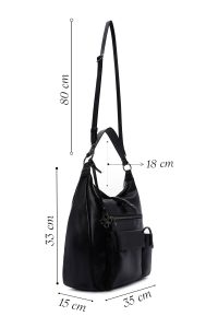 کیف زنانه مشکی بلند بنددار دری مد