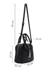 کیف زنانه مشکی بلند بنددار دری مد