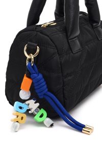 کیف زنانه مشکی بلند بنددار پارچه‌ای دری مد