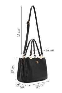 کیف زنانه مشکی بلند دری مد