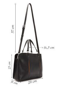 کیف زنانه مشکی بلند دری مد