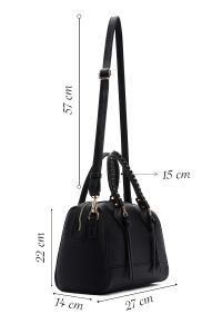 کیف زنانه مشکی بلند دری مد