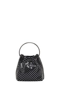 کیف زنانه مشکی بلند زنجیری سنگی مینی مراسم دری مد