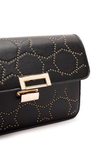 کیف زنانه مشکی بلند سنگ‌دوزی دری مد