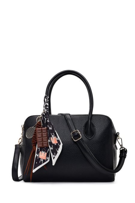 کیف زنانه مشکی بلند سنگی کلاسیک دری مد