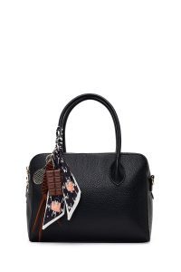 کیف زنانه مشکی بلند سنگی کلاسیک دری مد