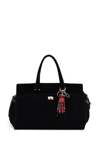 کیف زنانه مشکی بلند سوئیت با اکسسوری دری مد