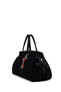 کیف زنانه مشکی بلند سوئیت با اکسسوری دری مد