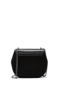 کیف زنانه مشکی بلند طرح‌دار بند زنجیری دری مد