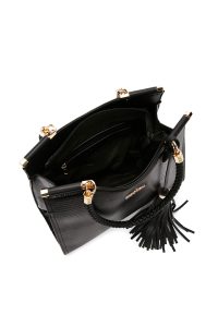 کیف زنانه مشکی بلند طرح‌دار دری مد