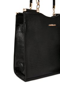 کیف زنانه مشکی بلند طرح‌دار دری مد