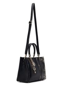 کیف زنانه مشکی بلند چاپی دری مد