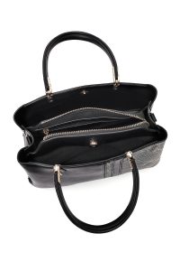 کیف زنانه مشکی بلند چاپی دری مد