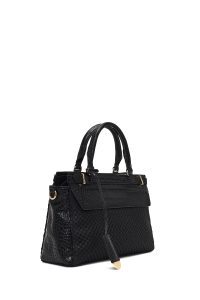 کیف زنانه مشکی بلند چاپی دری مد