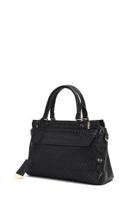 کیف زنانه مشکی بلند چاپی دری مد