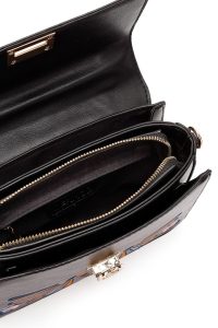 کیف زنانه مشکی بلند چاپی دری مد