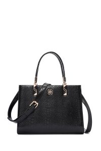 کیف زنانه مشکی بلند چاپی دری مد