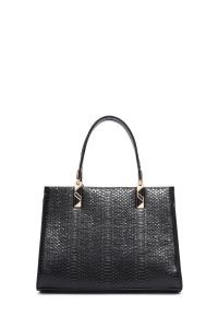 کیف زنانه مشکی بلند چاپی دری مد