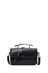 کیف زنانه مشکی بلند چاپی مینی دری مد