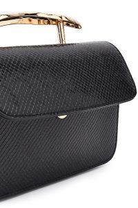 کیف زنانه مشکی بلند چاپی مینی دری مد