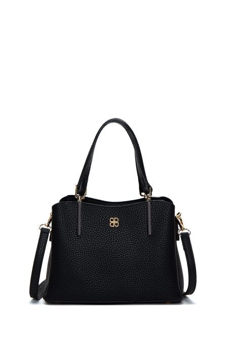 کیف زنانه مشکی بلند چاپی مینی دری مد