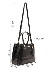 کیف زنانه مشکی بلند کروکو دری مد
