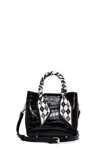 کیف زنانه مشکی بلند کروکو مینی دری مد