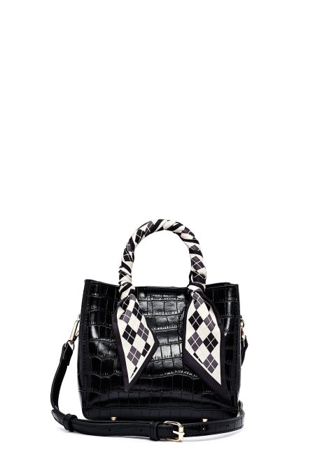 کیف زنانه مشکی بلند کروکو مینی دری مد